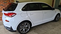 car window tint Liverpool, mobile window tinting Sydney, ceramic car tint NSW, affordable car tint deals, privacy car tint near me, heat reduction window film, UV protection car tint, same day tint service, professional auto tint installation, South West Sydney window tinting  ,Hyundai i30, hyundai, tinted hyundai i30,