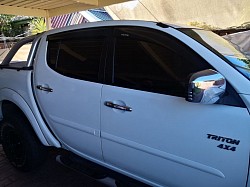 Mitsubishi Triton Ute Tinted in 5% Ceramic solar guard at Prestons Sydney window Tinting service sydneyWindow film