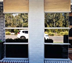 Residential home with privacy window film -front entry uv protection privacy asthetic appeal