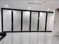 sliding glass doors interior: TMC Tinting home window tinting Sydney — crystal etched frost window film installed on sliding glass doors