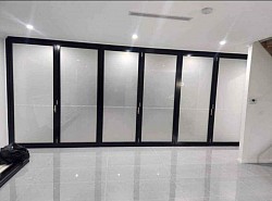 TMC Tinting glass frosting Sydney — frosted privacy film on glass entry door panel