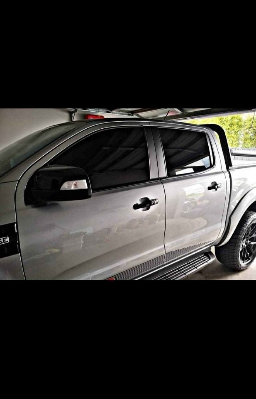 TMC Tinting automotive window tinting Sydney — ceramic tint installed on silver dual cab ute — utes only $220 flash day sales normally $325Prestons workshop